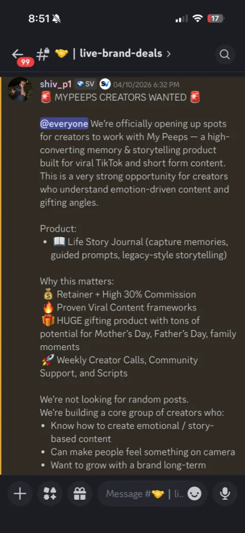 Brand deal post 1