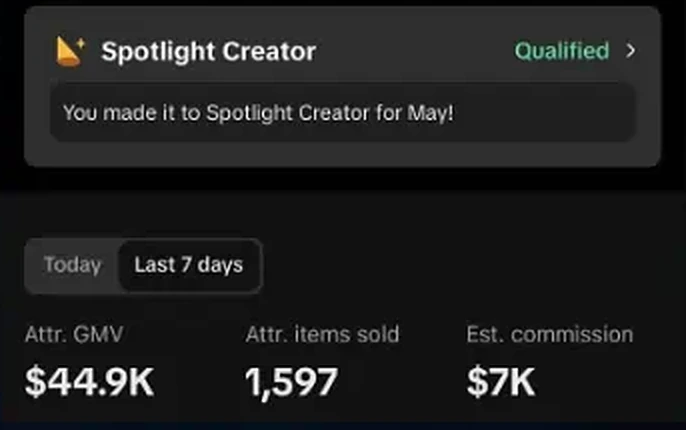 Aidan result: Made $7K in commission in 7 days